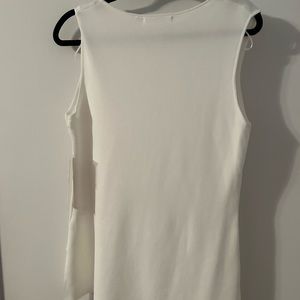 Cyrus White Knit Shell Tank
